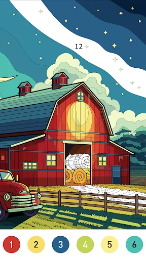 Gameplay screenshot 2 from Nostalgia Color by number game - Board game